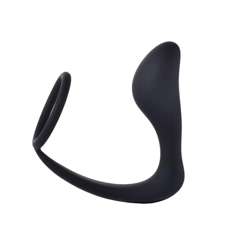 Penis ring with vibration anal plug